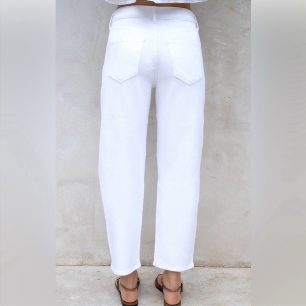 AYR The Beat Barrel Leg Ankle Jean White High Rise Ankle Relaxed Sz 34 - Picture 16 of 16